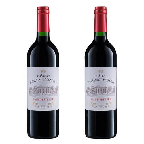 Chateau Tour Haut Vignoble Bordeaux 75cl Red Wine Twin Set